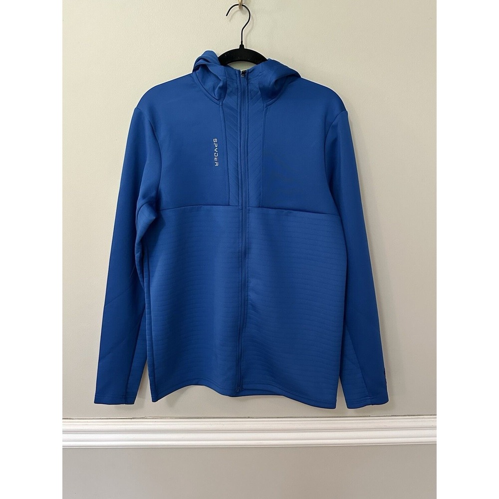 Spyder Active Men's Full Zip Sweatshirt Hooded‎ Blue SPM887 Small